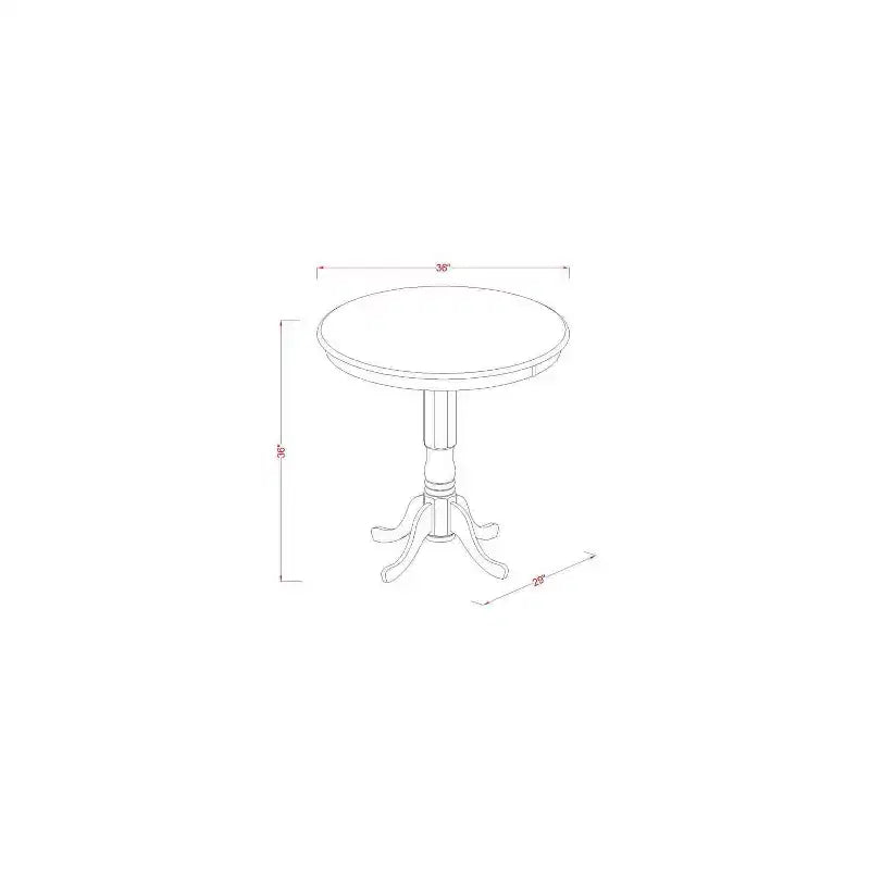 Glam Counter Height Dining Set - 5 Piece Modern Kitchen Table & Chairs