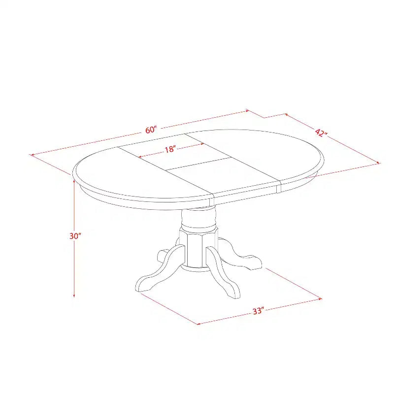 HomeStock 5-Piece Linen White Finish Solid Wood Top Dining table with 4 Chairs
