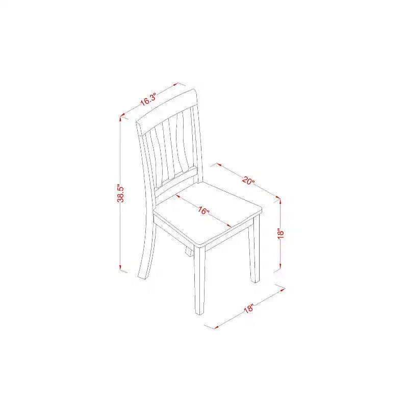 Dinette Table Set with 6 Chairs - Cottage Style Dining Room Table & Seat Set