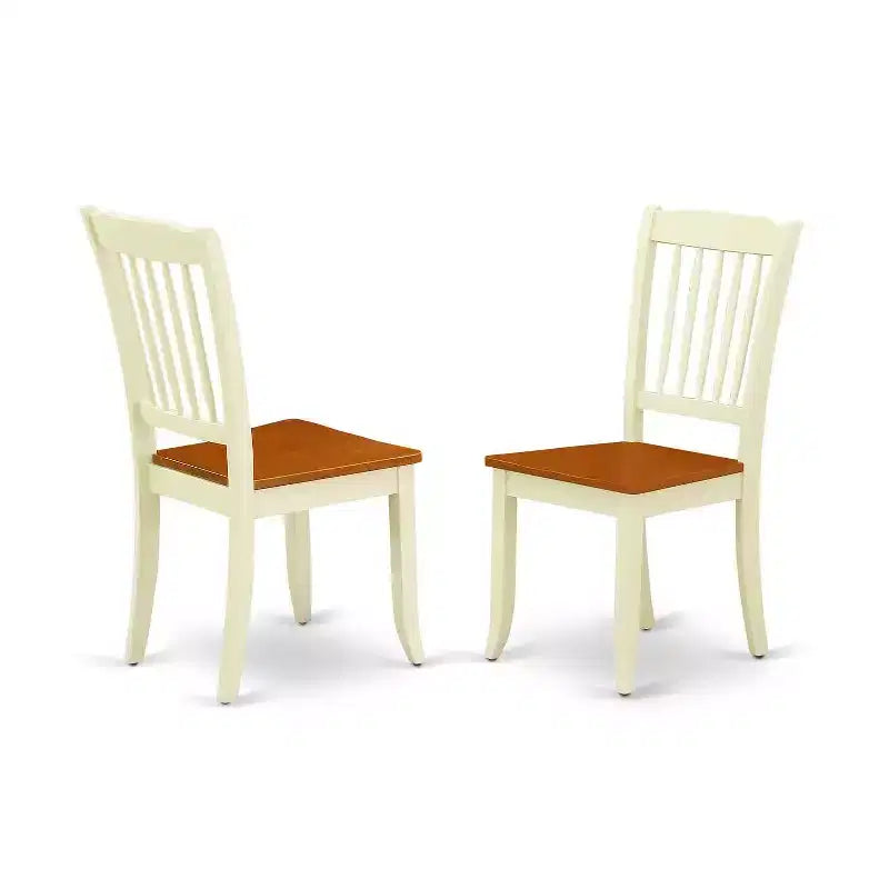 Art Nouveau Dining Set 54x66 Inch Table w/ Leaf & 4 Chairs - Rectangular Kitchen Table Set