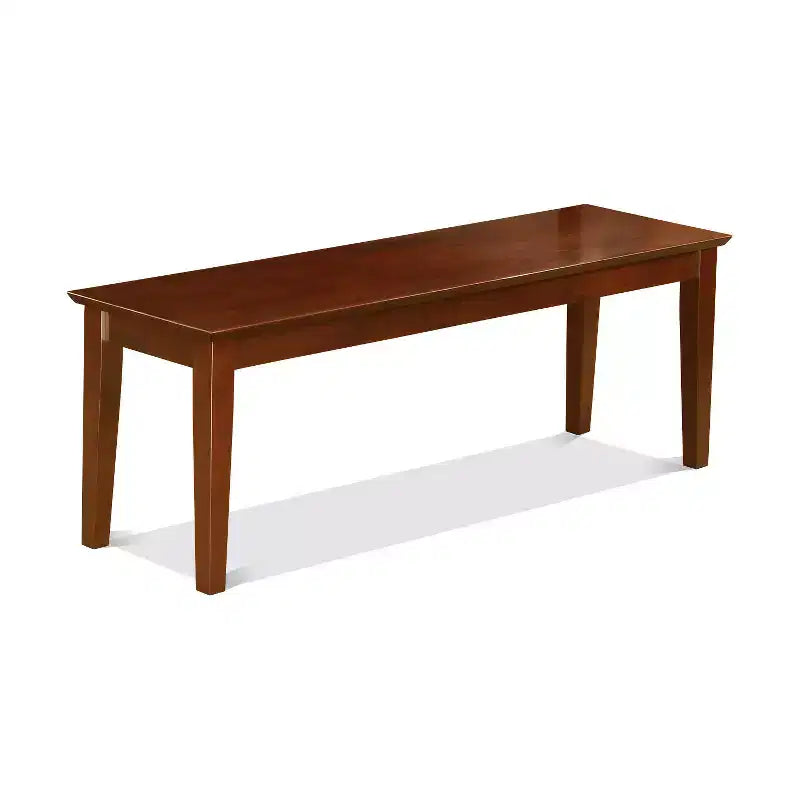 HomeStock 6-Piece Rectangle Cappuccino Finish Solid Wood Top Dining Table with 1 Bench, 4 Chairs