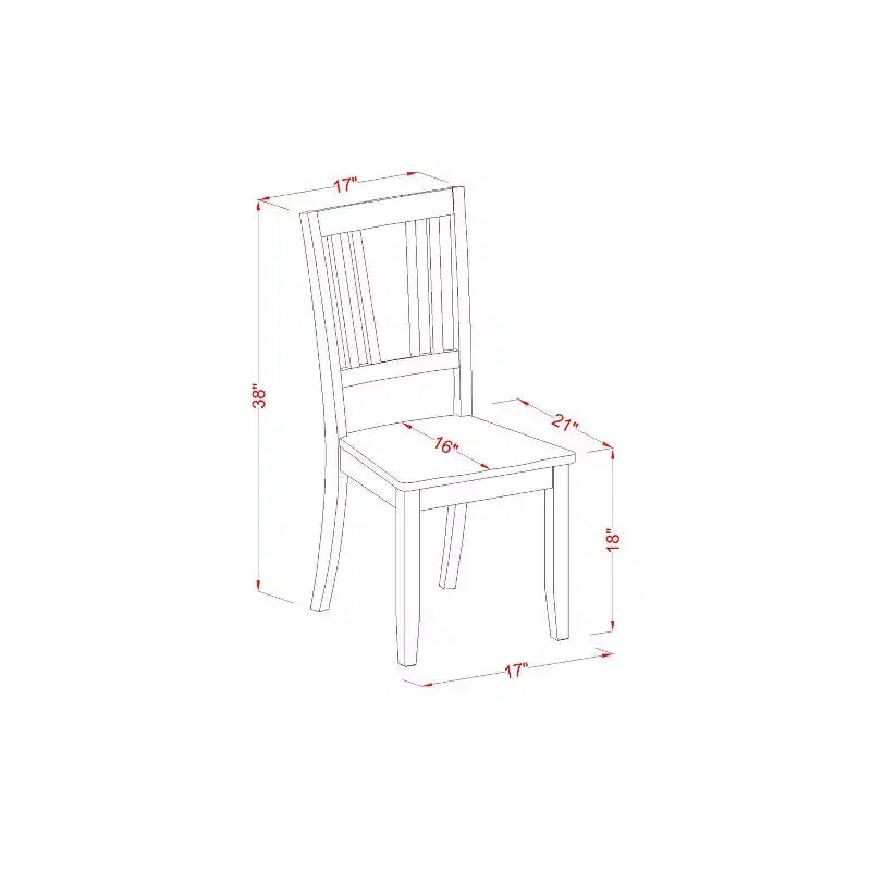 Dinette Set with Butterfly Leaf - Cottage Dining Table & Chair Set - Elegant Mahogany Furniture