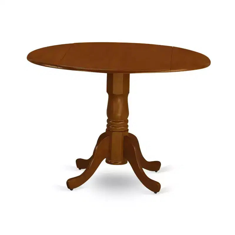 Art Nouveau Dining Set - 5 Piece Kitchen Table & Chairs - 42 Round Table, Black Cherry Finish