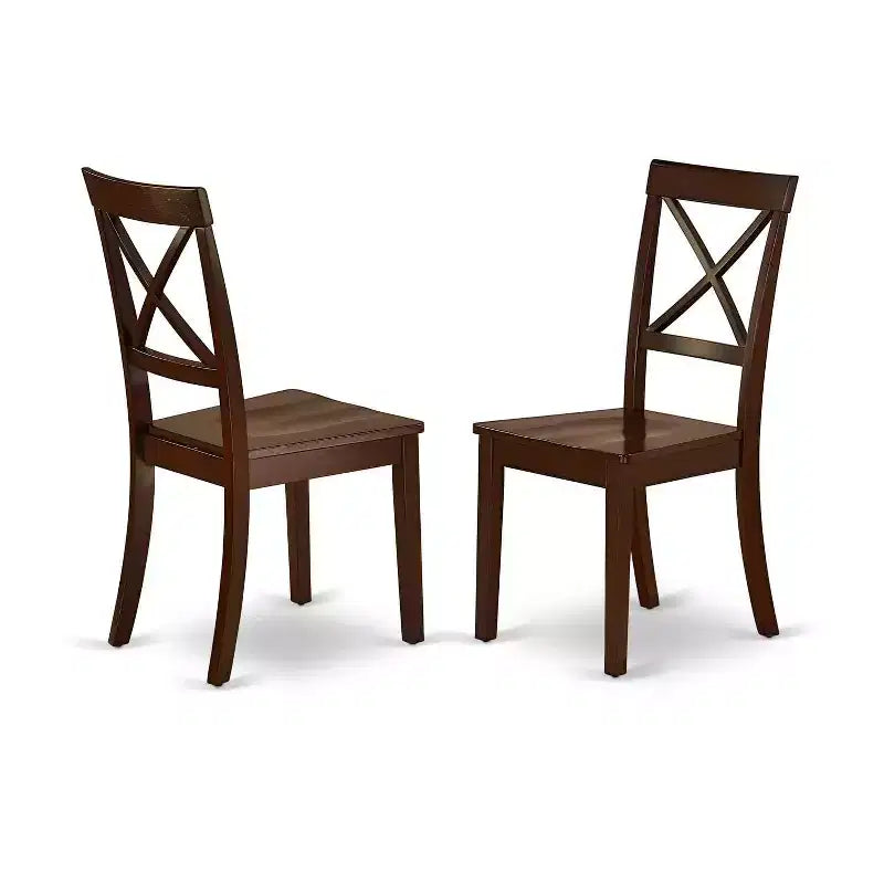 Coastal Dining Set 5Pc Rectangle Table w/ Leaf & 4 Chairs - 42/54 Inch
