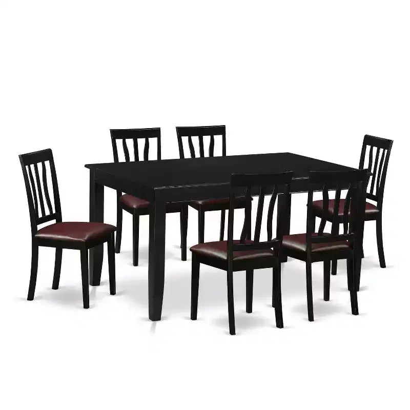 Southwestern Dining Set - Table & Chairs - 7 Piece Dinette Set - Modern Farmhouse Style