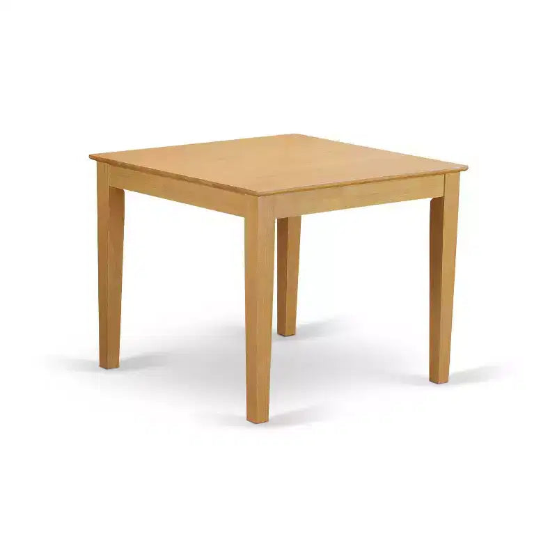 Mid-Century Table and Chairs Set - 3-Piece Dining Set - Oak Finish - 36 Square Table