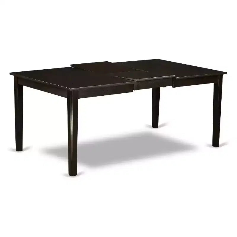 HomeStock 7-Piece Cappuccino Finish Solid Wood Top Dining Table with 6-Chairs