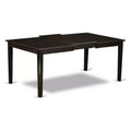 HomeStock 7-Piece Cappuccino Finish Solid Wood Top Dining Table with 6-Chairs