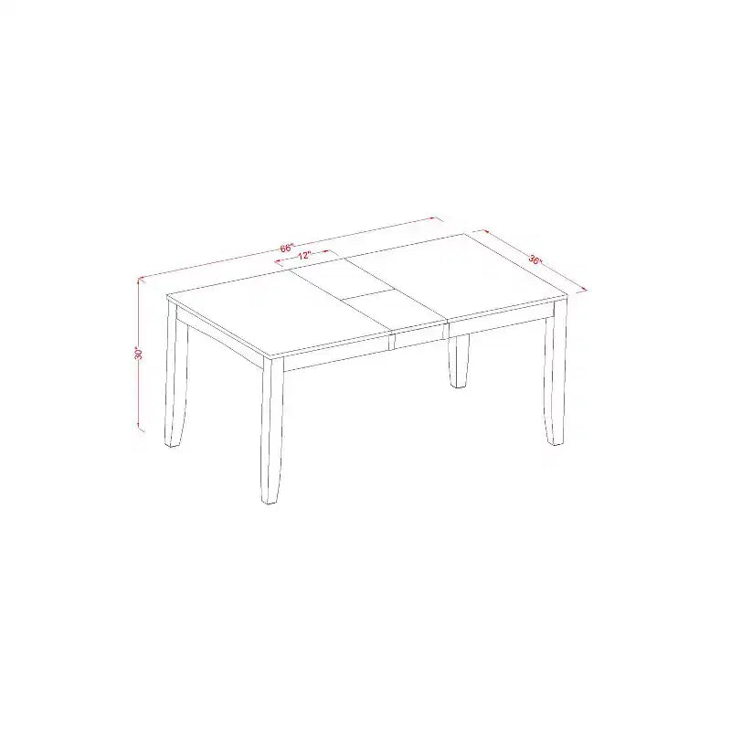 Rustic Dining Set - Table with Leaf & Chairs - Farmhouse Kitchen Table Set