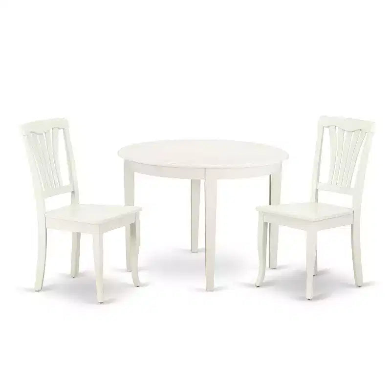 Round Dining Set 3pc - 42 Inch Table & 2 Chairs - Baroque Style Furniture