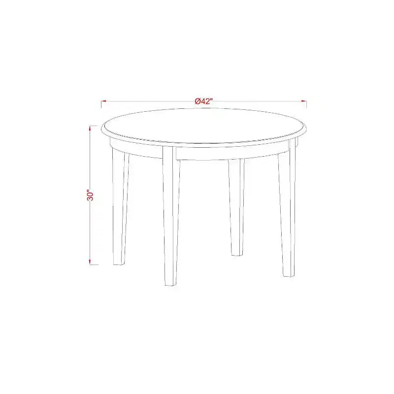 Round Dining Set 3pc - 42 Inch Table & 2 Chairs - Baroque Style Furniture