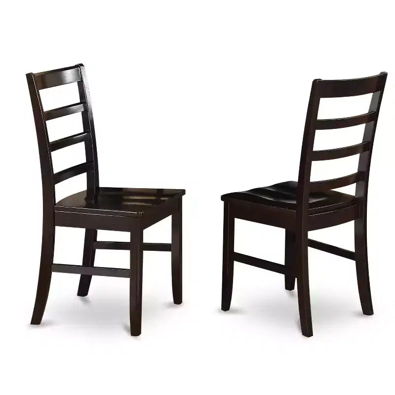 HomeStock 7-Piece Rectangle Cappuccino Finish Solid Wood Top Dining Table with 6 Chairs
