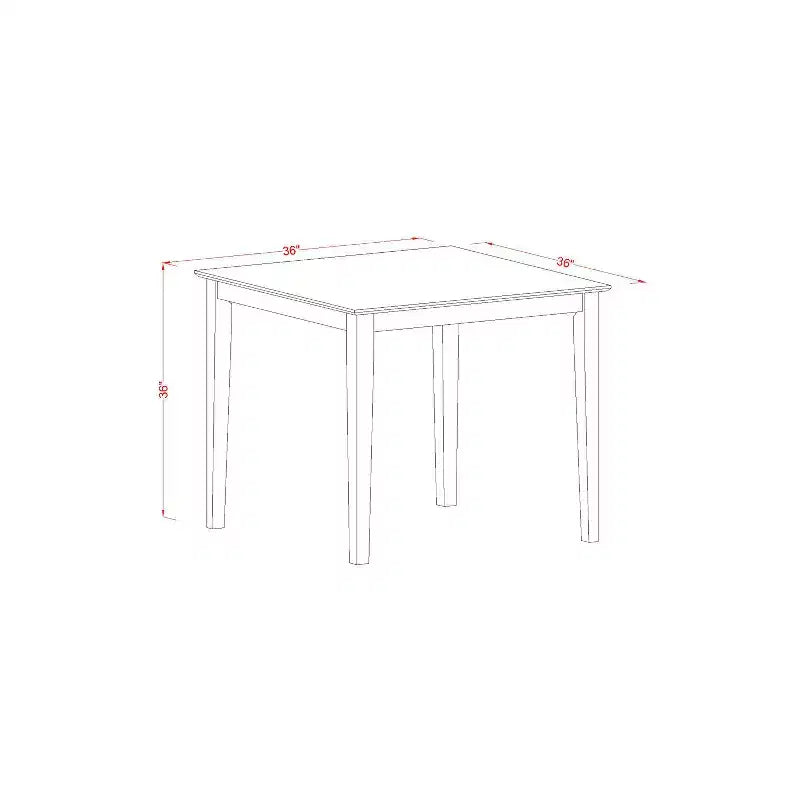 Counter Height Table Set 3pc - Modern Square Dining Table & Stools