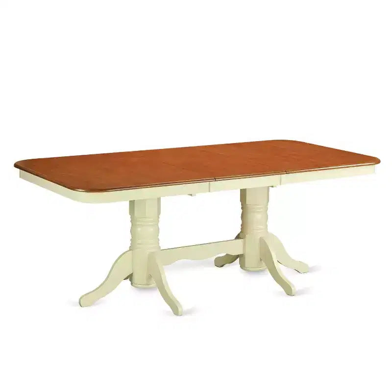 Renaissance Dining Set 7Pc Rectangular Table & 6 Chairs - 60x78 Inch Table with Leaf