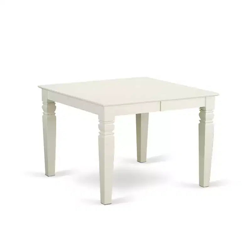 HomeStock 5-Piece Rectangle Buttermilk and Cherry Finish Solid Wood Top Dining table with 4-Chairs with Butterfly Leaf Slat Back