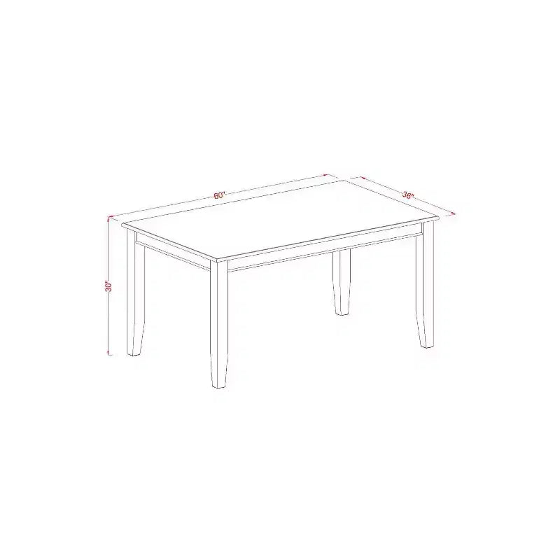 HomeStock 7-Piece Rectangle Mahogany Finish Solid Wood Top Dining Table with 6 Parson Chairs