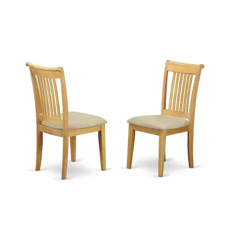 Southwestern Round Dining Table Set - 3 Piece Kitchen Table & Chairs - Oak Finish, 42 Inch
