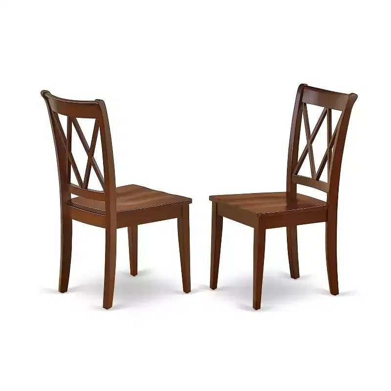 Boho Kitchen Table Set - 3 Piece Dining Set for Small Spaces - Rectangle Table & 2 Chairs - Mahogany Finish