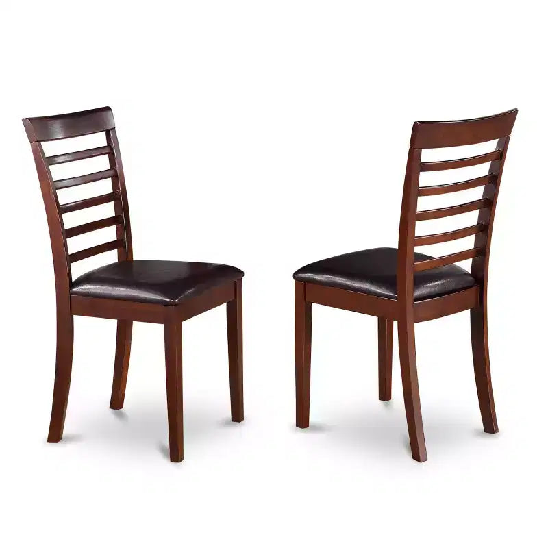 Victorian Dinette Set - 42/54 Dining Table with Leaf & 4 Faux Leather Chairs, Bench Included