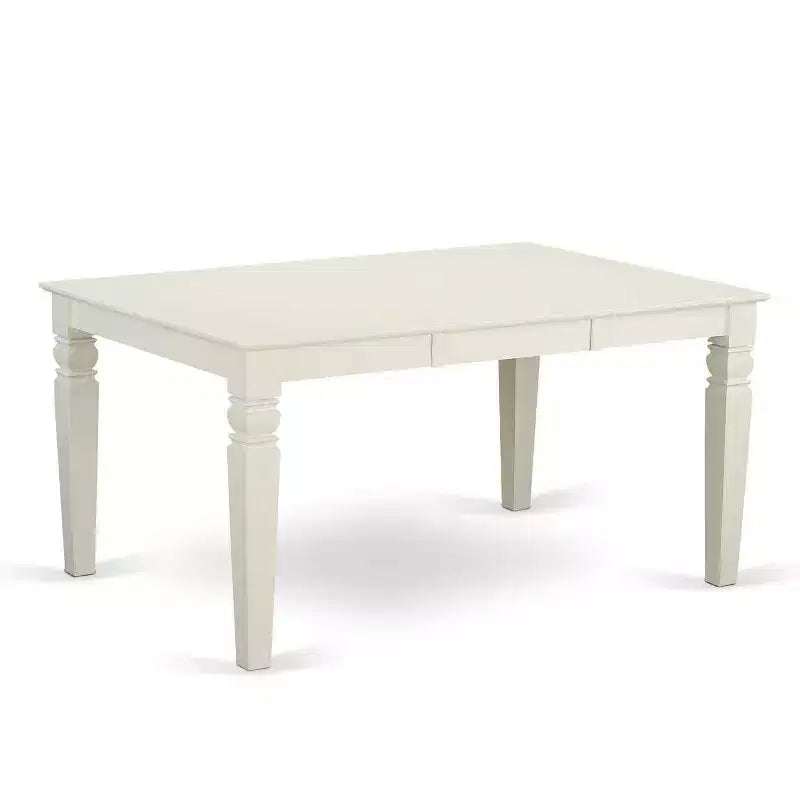 HomeStock 5-Piece Buttermilk & Cherry Finish Solid Wood Top Dining Table with 4 Parson Chair