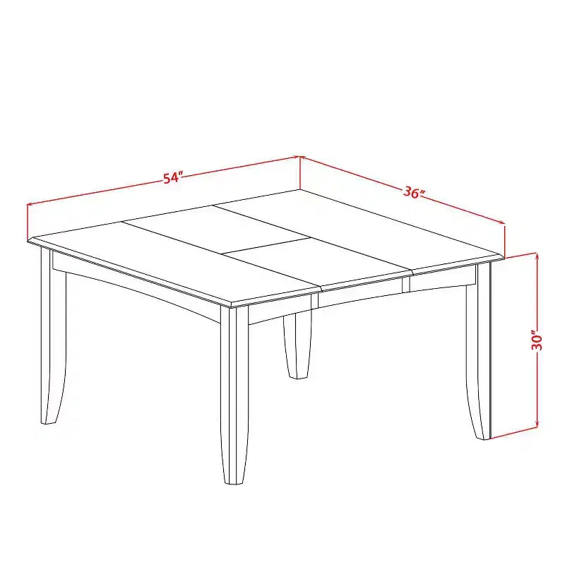 HomeStock 7-Piece Square Black & Cherry Finish Solid Wood Top Dining Table with 6-Chairs