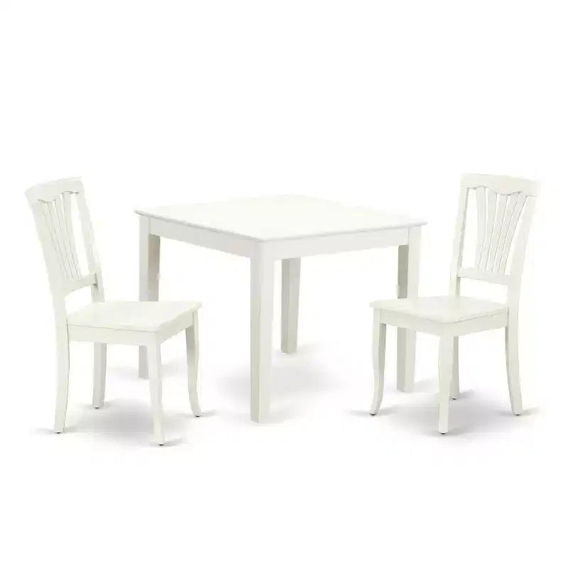 Square Dining Set 36 Inch Table with 2 Chairs - Classic Comfort Patio Furniture