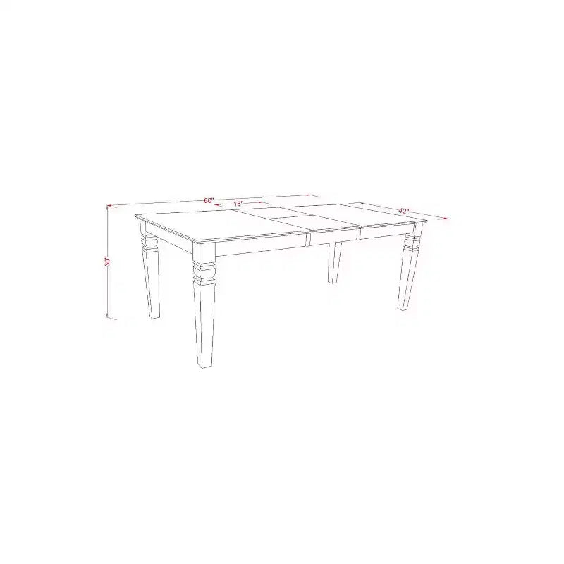 HomeStock 7-Piece Black and Cherry Finish Solid Wood Top Dining Table with 6 Chairs