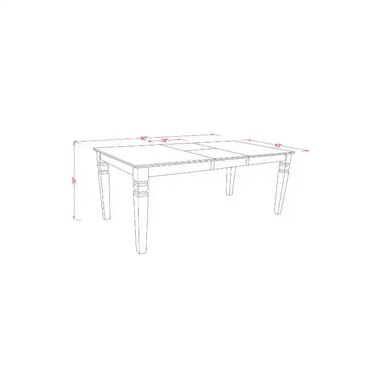 HomeStock 5-Piece Rectangle Buttermilk & Cherry Finish Solid Wood Top Dining table with 4 Chairs with Slat Back