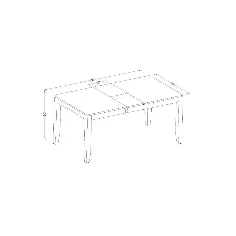 Contemporary 6Pc Dining Set - 48/60 Table, 4 Parsons Chairs & Bench - Linen Fabric, Cappuccino Finish