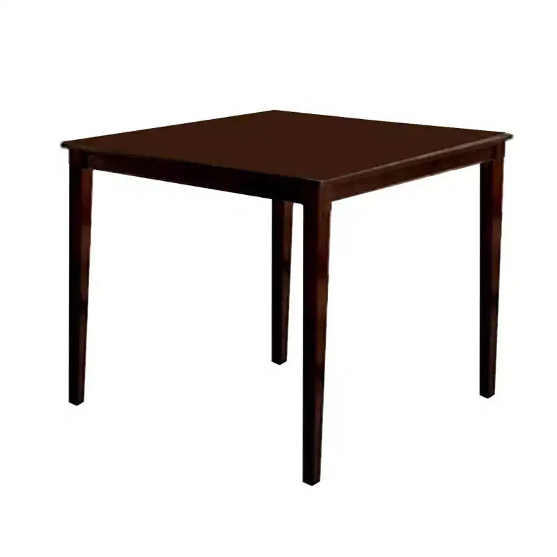 Royal Hampton 5 Piece Wooden Counter Height Table with Crossback Chairs, Espresso Brown