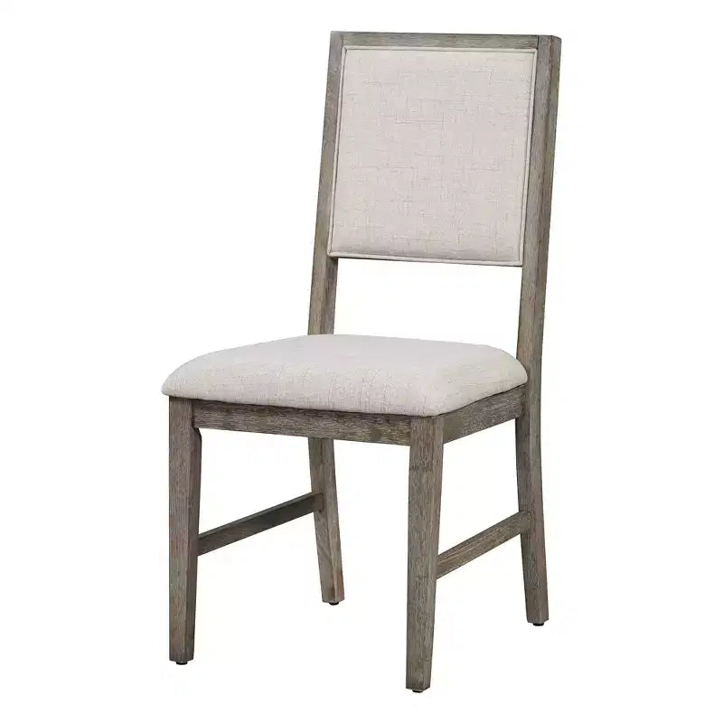 6 Pieces Farmhouse Dining Set for 5, Rectangular Table Set with Trapezoidal Table Base and 4 Upholstered Chairs and Bench for Dining Room