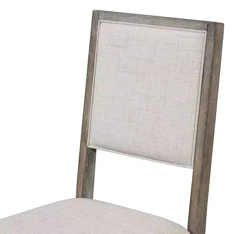 6 Pieces Farmhouse Dining Set for 5, Rectangular Table Set with Trapezoidal Table Base and 4 Upholstered Chairs and Bench for Dining Room