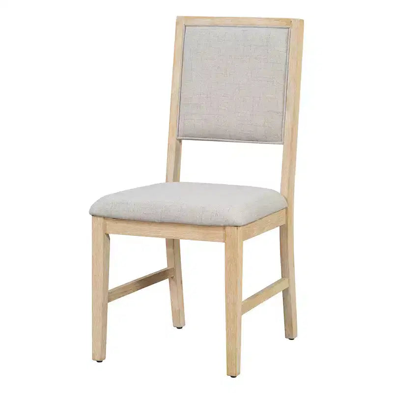 6 Pieces Farmhouse Dining Set for 5, Rectangular Table Set with Trapezoidal Table Base and 4 Upholstered Chairs and Bench for Dining Room
