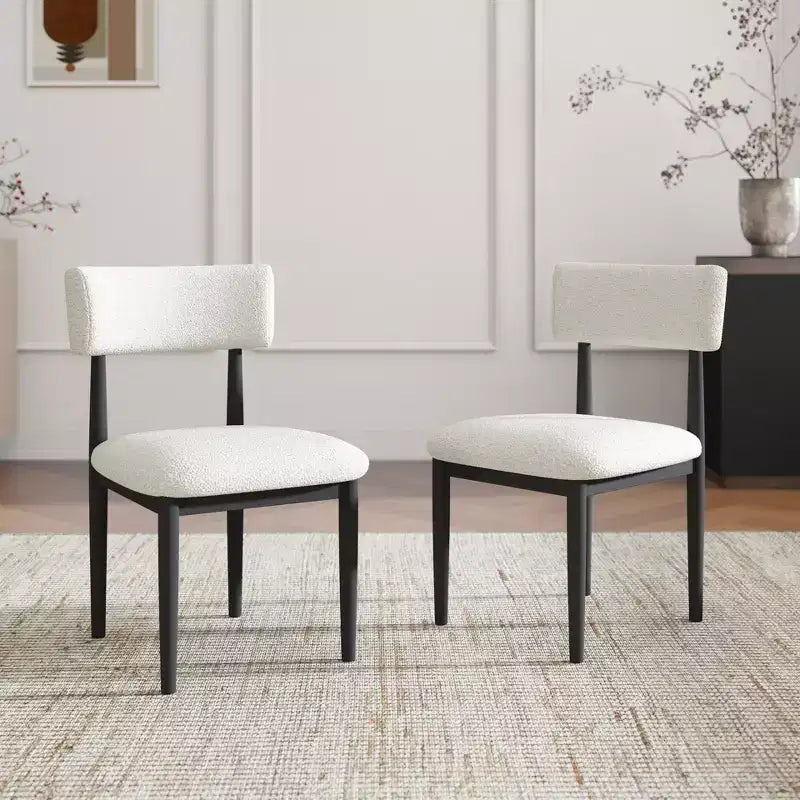 Roundhill Furniture Edo 5-Piece Dining Set, Round Trestle Table and 4 Upholstered Chairs
