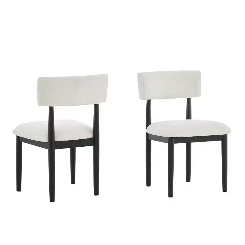 Roundhill Furniture Edo 5-Piece Dining Set, Round Trestle Table and 4 Upholstered Chairs