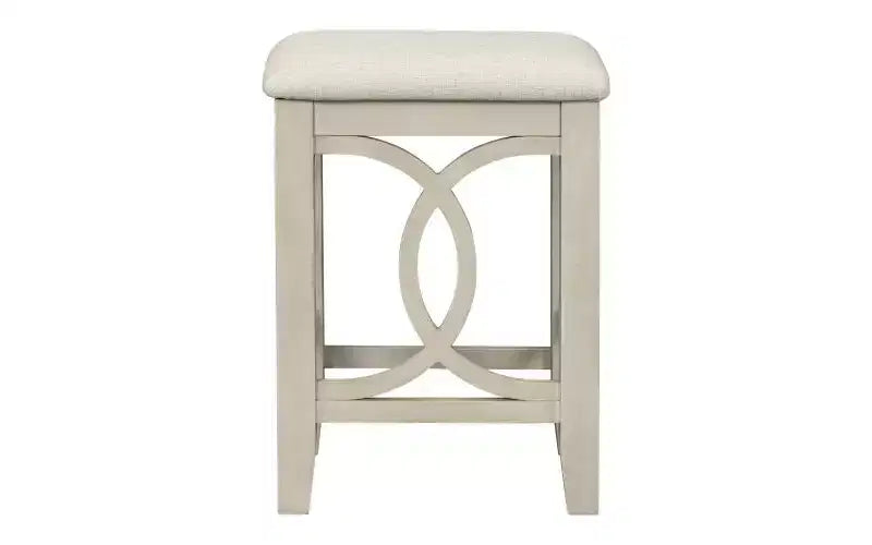 JVNOXK Farmhouse-Style 3-Piece Bar-Height Dining Table and Chair Set Features USB Ports and Padded Stools Ideal for Dining Rooms White