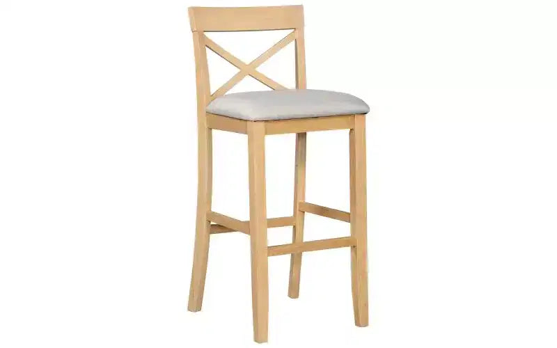 JVNOXK 48-inch Farmhouse-Style Rectangular Wood Bar-Style Dining Table and Chair Set with Two Chairs, Suitable for Kitchen, Beige