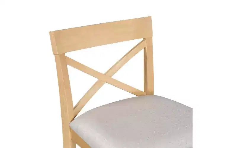 JVNOXK 48-inch Farmhouse-Style Rectangular Wood Bar-Style Dining Table and Chair Set with Two Chairs, Suitable for Kitchen, Beige