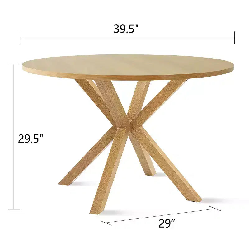 Modern Dining Table Set for 4, Space-Saving Pedestal Table with Boucle Upholstered Chairs, Mesh Rattan Backrest, Apartment Use-Panipeachy