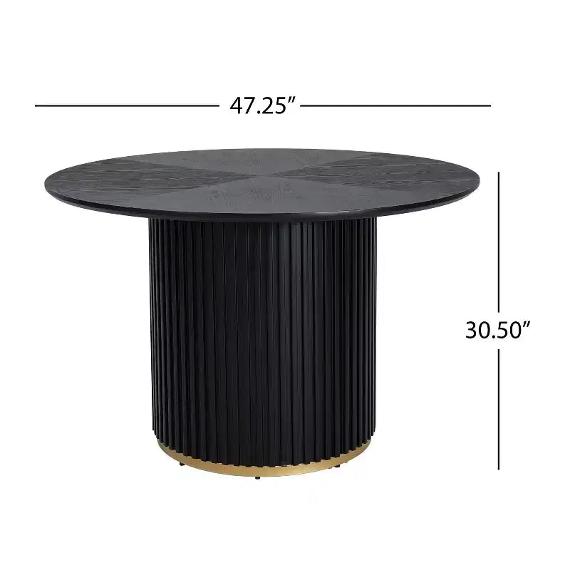 Christopher Knight Home Sonal Modern 5 Piece Round Dining Table Set with 4 Rubberwood Upholstered Chairs
