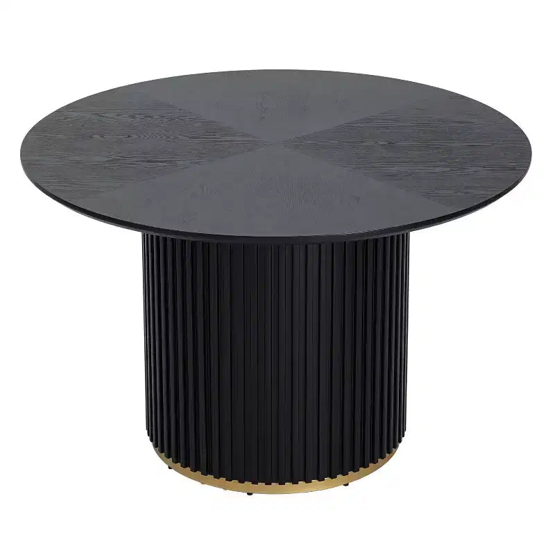Christopher Knight Home Sonal Modern 5 Piece Round Dining Table Set with 4 Rubberwood Upholstered Chairs