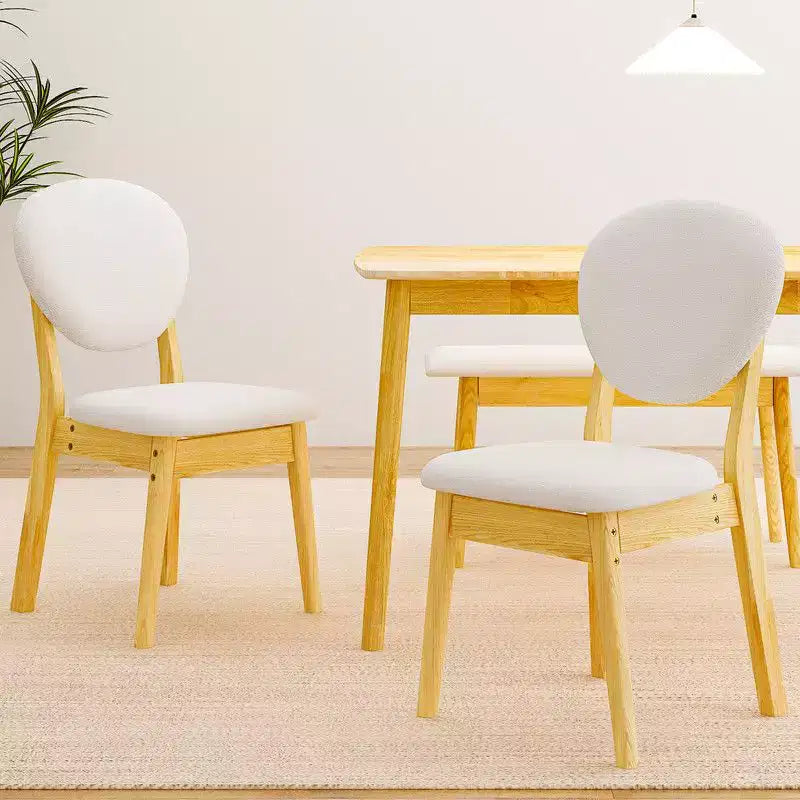 Karl Home 47''Dining Table Set For 4,Solid Wood Kitchen Table With Bench And 2 Chairs With upholstered Backrest