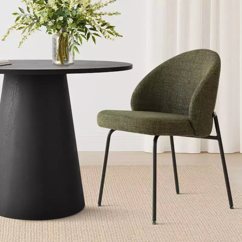 5-Piece Round Dining Table Set, 35 Pedestal Table and Upholstered Accent Chairs for Kitchen or Small Dining Room-Panipeachy