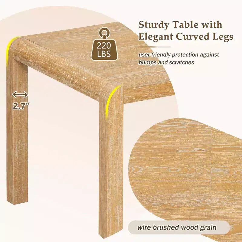 GDFStudio Betsy Vintage Extendable Dining Table Set for 4-6 with Upholstered Chairs and Bench