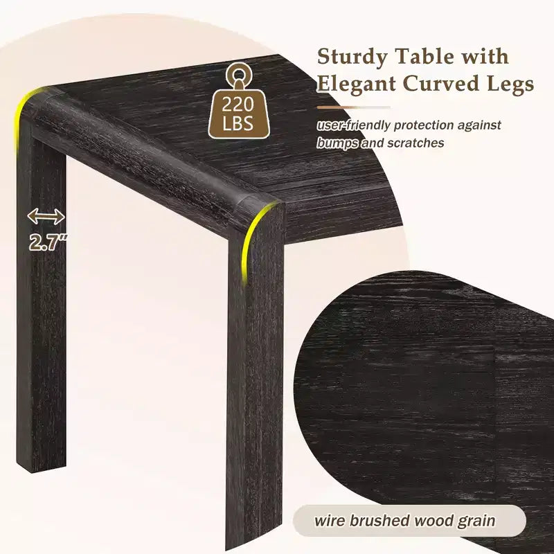 GDFStudio Betsy Vintage Extendable Dining Table Set for 4-6 with Upholstered Chairs and Bench