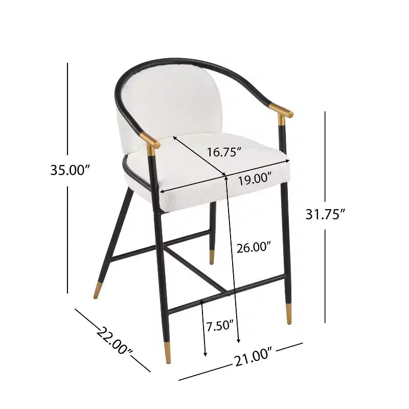 Christopher Knight Home Kun 3 Piece Contemporary Boucle Upholstered Counter Stools with Fluted Long Table