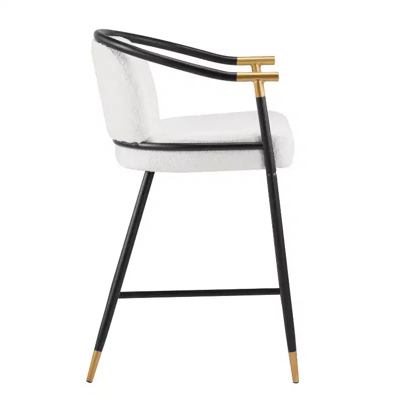 Christopher Knight Home Kun 3 Piece Contemporary Boucle Upholstered Counter Stools with Fluted Long Table