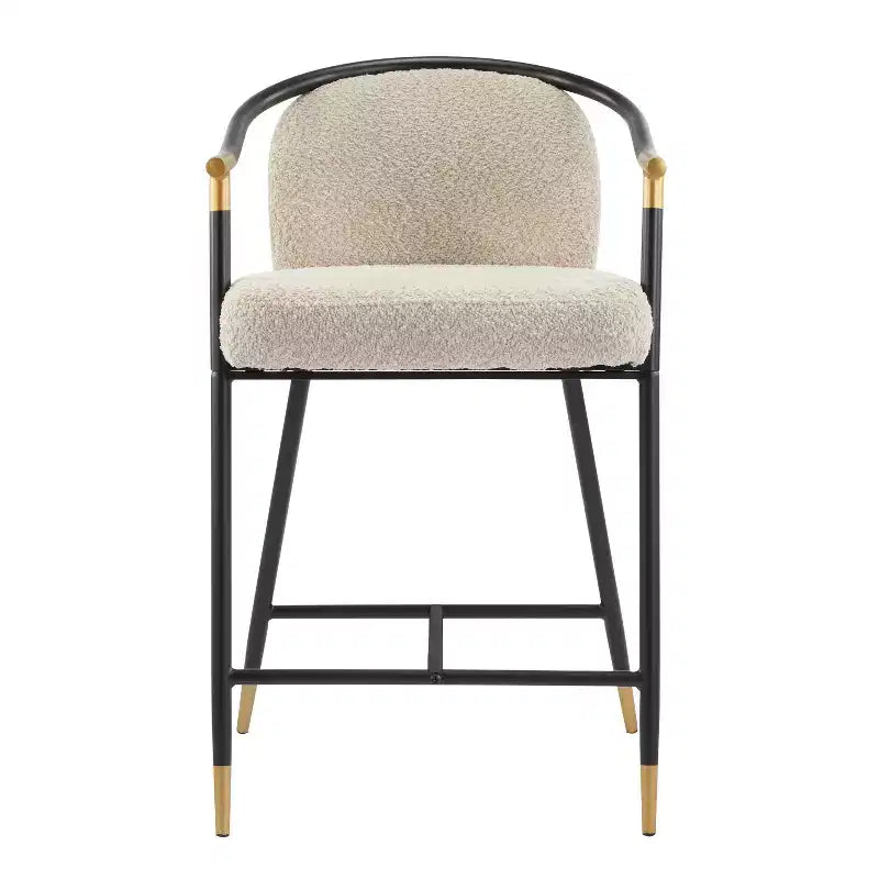 Christopher Knight Home Kun 3 Piece Contemporary Boucle Upholstered Counter Stools with Fluted Long Table