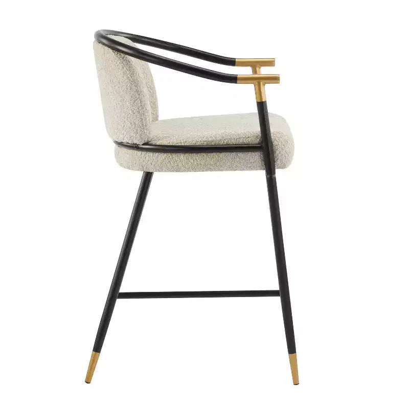 Christopher Knight Home Kun 3 Piece Contemporary Boucle Upholstered Counter Stools with Fluted Long Table
