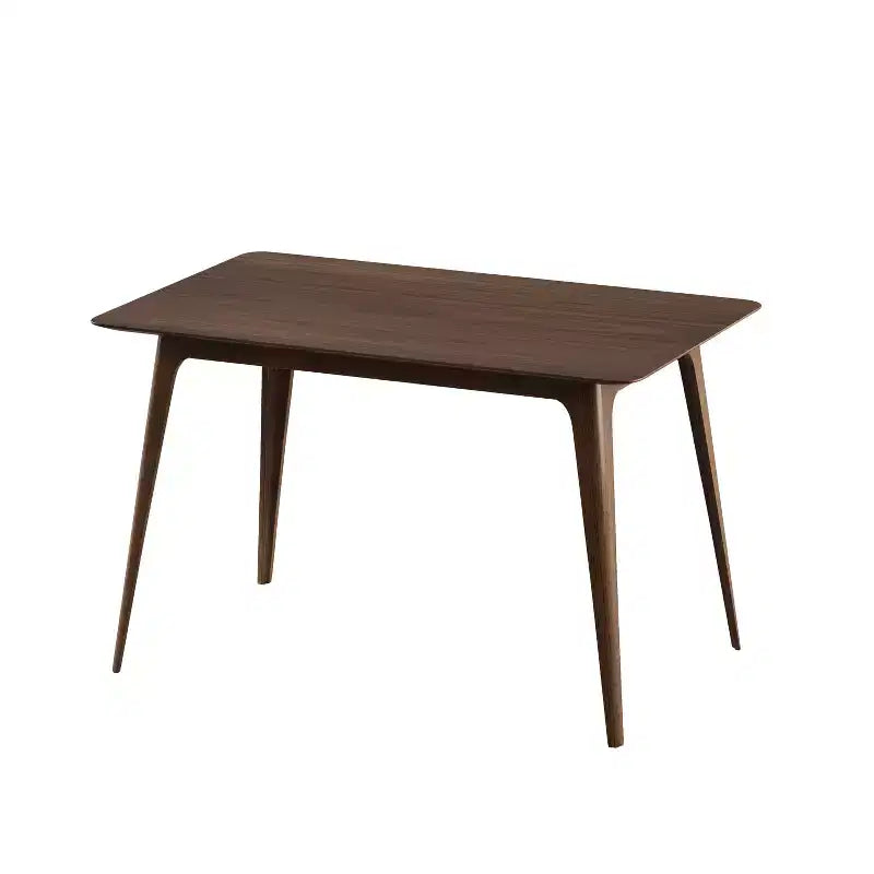 Minimalist Wood Dining Set for 4, 5 Pieces Rectangular Small Space Table Set with 4 Upholstered Chairs for Kitchen